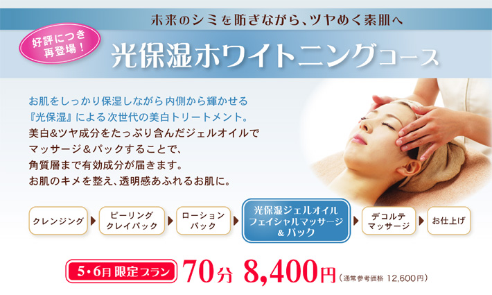 光保湿ホワイトニングキャンペーン